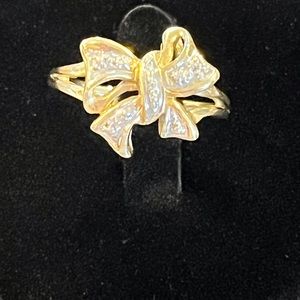 10k gold bow ring